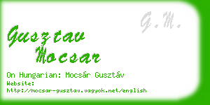 gusztav mocsar business card